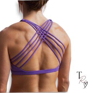 Born Primitive Vitality Sports Bra Purple Strappy Back Size Extra Small